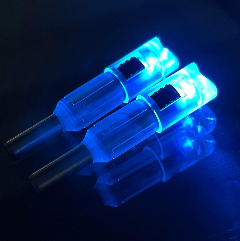 DEEPOWER Store Lighted Nocks for Crossbow Bolts 6-Pack Arrow Nocks for .300"/7.62mm Inside Diameter with ON/Off Switch Archery Nocks for Archery Hunting - Image 3